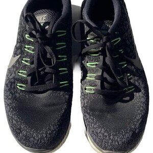 Nike Free RN DISTANCE 2015 Men's Sz 8.5 Running Shoes Black Green 827115-002